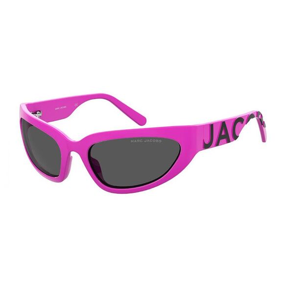 Marc Jacobs Accessories - Marc Jacobs Sunglasses Rectangle Full Rim, Fuchsia/Black Frame and Grey Lens